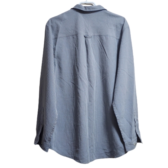 The North face button-down plaid long sleeves shirt color blue size XL - Picture 2 of 7
